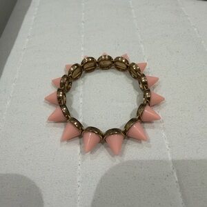 Pink and Gold Spike Bracelet